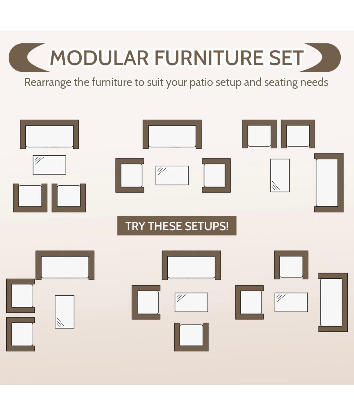 Brand New- 4-Piece Wicker Patio Conversation Set With Table - Outdoor Furniture set