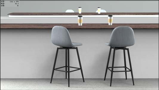 SwivelEasy- Upholstered Counter Stool Set of 2, Kitchen Counter Chair Set, Counter Height Barstool Set